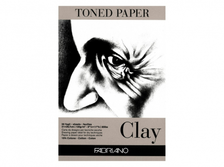 Rechizite Școlare - Bloc desen Toned Paper Clay, A3, 120g, 50 file, fara spirala Fabriano