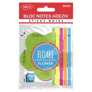 Birotică și Papetărie - Bloc notes adeziv floare daco bn203