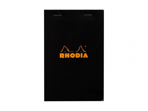 Birotică și Papetărie - Blocnotes 11 x 7 cm, capsat, 80 file, N°14, Rhodia Basic, black