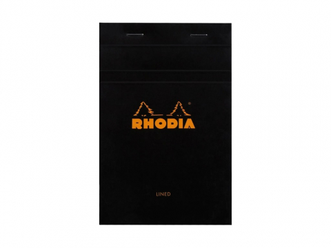 Birotică și Papetărie - Blocnotes 11 x 7 cm, capsat, 80 file, N°14, Rhodia Basic, black