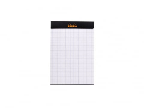 Blocnotes 8,5 x 12 cm, capsat, 80 file, N°12, Rhodia Basic, negru [1]