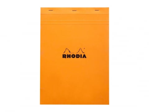 Birotică și Papetărie - Blocnotes A4, capsat, 80 file, N°18, Rhodia Basic, orange