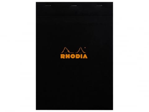 Birotică și Papetărie - Blocnotes A4, capsat, 80 file, N°18, Rhodia black