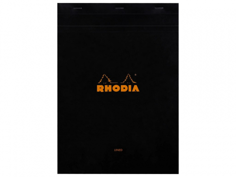 Birotică și Papetărie - Blocnotes A4, capsat, 80 file, N°18, Rhodia black