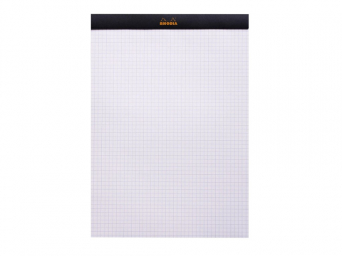 Blocnotes A4, capsat, 80 file, N°18, Rhodia black [1]