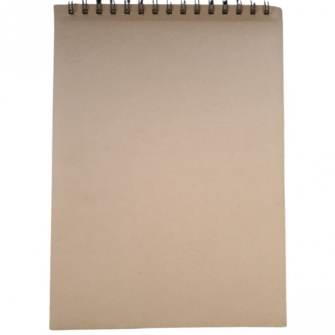 Blocnotes A4 CNX SGB-1027, 46 file, hartie kraft, velin, coperta cartonata, cu spira [1]