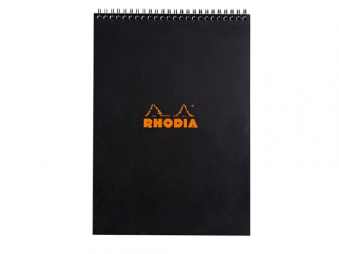 Birotică și Papetărie - Blocnotes A4, spirală 80 file, Rhodia Classic, black