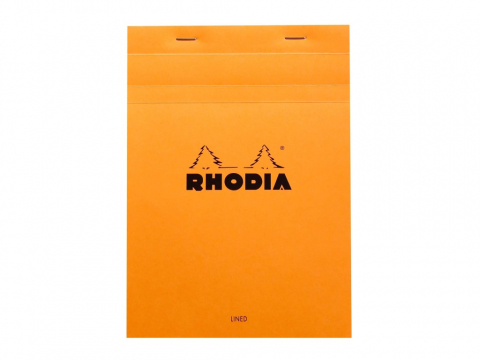 Birotică și Papetărie - Blocnotes A5, capsat, 80 file, N°16, Rhodia Basic, orange