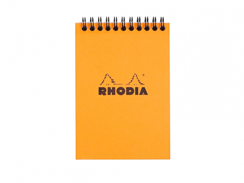 Birotică și Papetărie - Blocnotes A6, spirală, 80 file, Rhodia Classic, orange