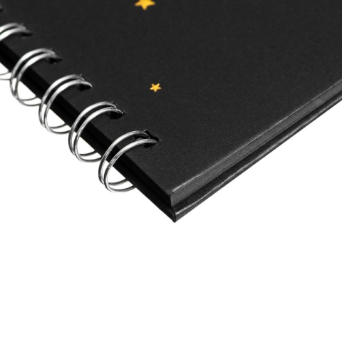 Blocnotes B5 CNX, 30 file, hartie neagra, velin, coperta cartonata, cu spira [2]