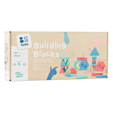 Blocuri de constructie din lemn, 36 de piese, BS Toys, copii varsta 2-7 ani [5]