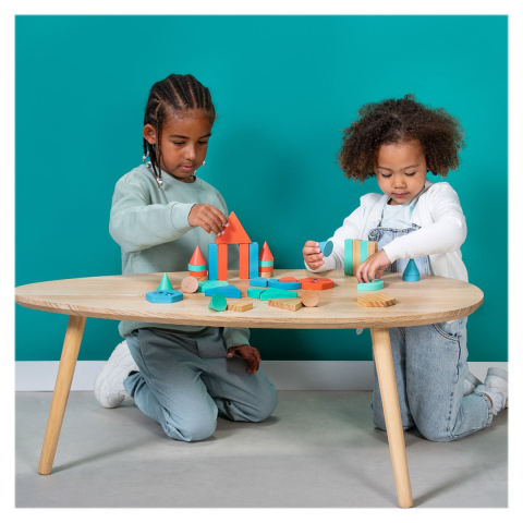 Blocuri de constructie din lemn, 36 de piese, BS Toys, copii varsta 2-7 ani [1]