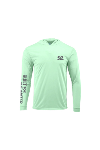 Pescuit si vanatoare - Bluza Flying Fisherman Built for Water Performance Hoodie Tee Mint XL