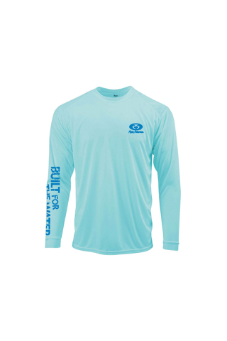 Pescuit si vanatoare - Bluza Flying Fisherman Built for Water Performance Tee Aqua XXL