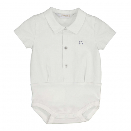 Lichidare stoc - Totul la 9.90 Lei - Body bebelusi cu maneca scurta, inchidere cu nasturi, Alb