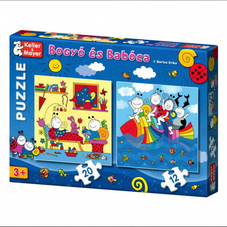 Jucării și Jocuri pentru copii - Bogyó és Babóca, Szivárványhal puzzle, 3+ ani