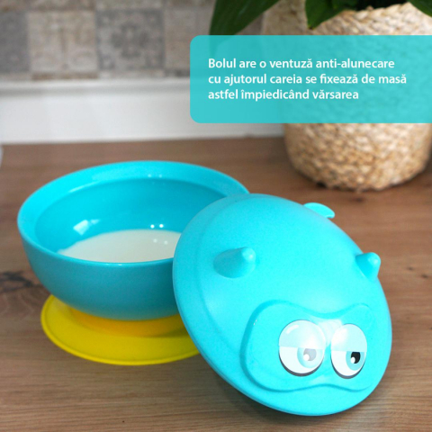 Bol cu ventuza si capac 340 ml ,u-grow [4]
