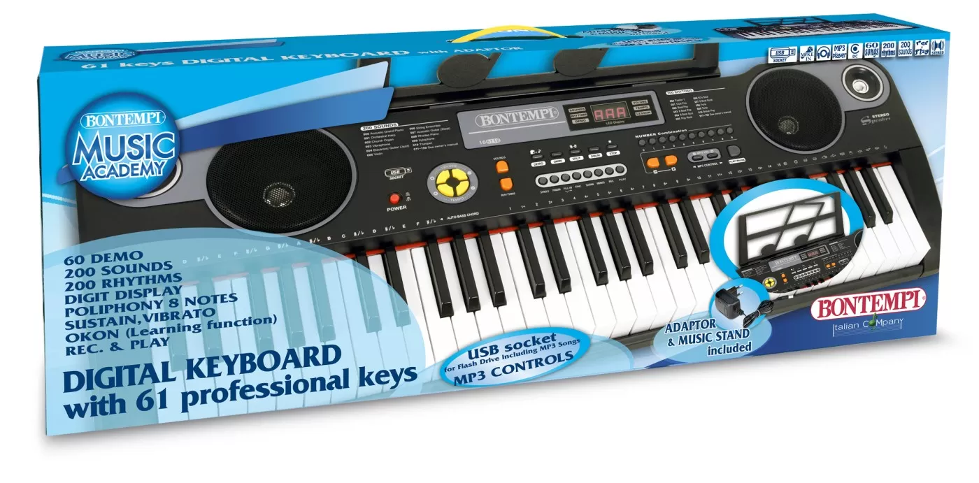 Jucării și Jocuri pentru copii - Bontempi orga electronica 61 clape, varsta de la 6 ani la 12 ani