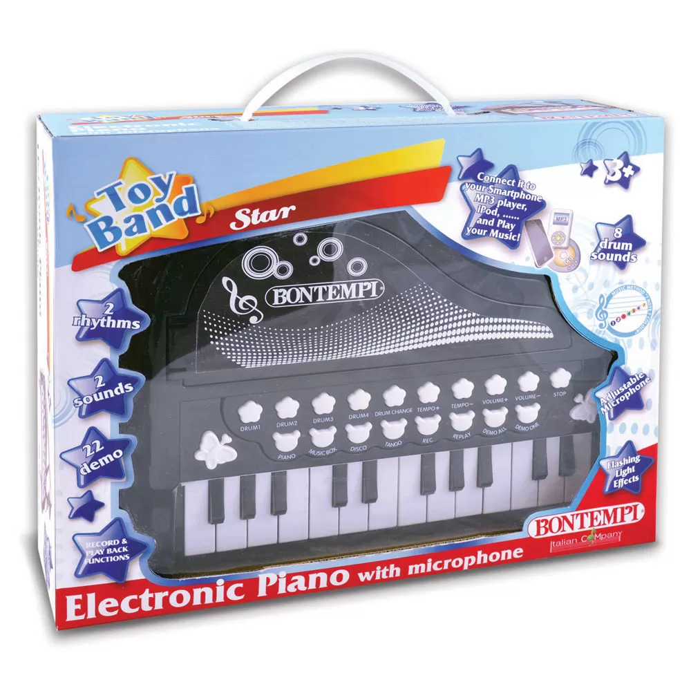 Jucării și Jocuri pentru copii - Bontempi pian electronic cu 24 de clape, varsta de la 3 ani la 12 ani