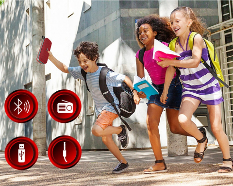 Boxă portabilă Bluetooth Tellur Loop 10W, roșu [4]