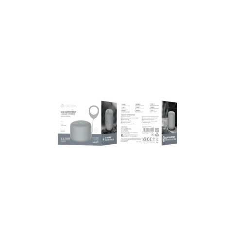 Laptop, Tablete & Telefoane - Boxa portabila Devia Kintone Series Mini Waterproof Bluetooth Grey