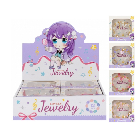 Bratara cu margele - fluture, diverse culori, 9 cm, MegaCreative 543833 [1]