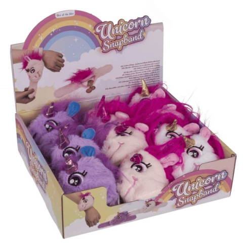 Bratara elastica din plus, cu fermoar, unicorn, 3 culori asortate, Out of the blue 61/6731 / 35140 [1]
