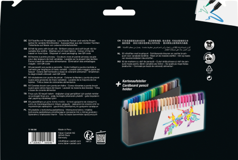 Brush pens black edition set 50 culori faber-castell [1]