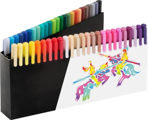 Brush pens black edition set 50 culori faber-castell [2]