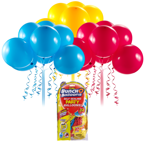 Jucării și Jocuri pentru copii - Bunch o Balloons - Set baloane de petrecere si rezerve, 24 baloane copii varsta 7 ani +