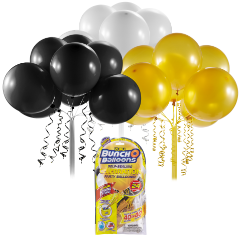 Jucării de făcut baloane de săpun - Bunch o Balloons - Set baloane de petrecere si rezerve, Negru, Auriu, Alb, 24 baloane varsta 7-9 ani ,9-12 ani ,12-14 ani ,14-18 ani ,18+, Unisex