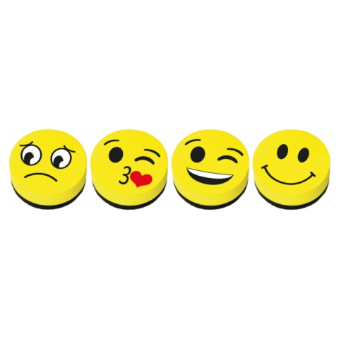 Table Scolare, Creta, Bureti si Sabloane - Burete tabla magnetica, Starpak 437444, model emoticoane