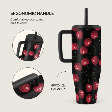 Burga Cana Termos Cherrybomb 1.2 L cu capac anti scurgeri si pai reutilizabil, inox [1]