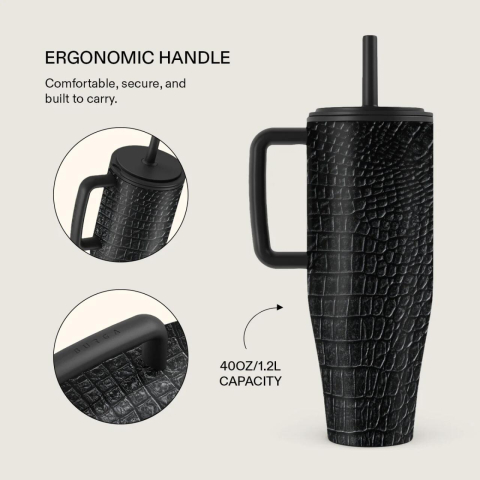 Burga Cana Termos Reaper's Touch 1.2 L cu capac anti scurgeri si pai reutilizabil, inox [1]