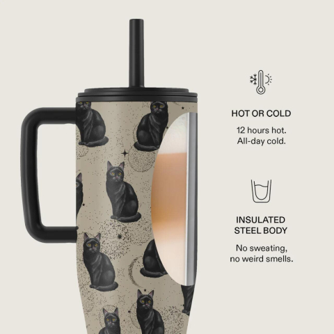 Burga Cana Termos Salem 1.2 L cu capac anti scurgeri si pai reutilizabil, inox [5]
