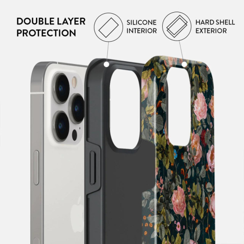 Laptop, Tablete & Telefoane - Burga Husa Dual Layer Bloomy Garden iPhone 14 Pro Max