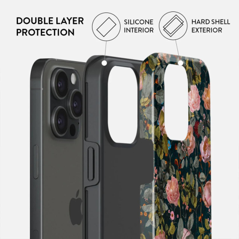 Laptop, Tablete & Telefoane - Burga Husa Dual Layer Bloomy Garden iPhone 15 Pro Max