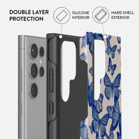 Laptop, Tablete & Telefoane - Burga Husa Dual Layer Butterfly Effect Samsung Galaxy S24 Ultra