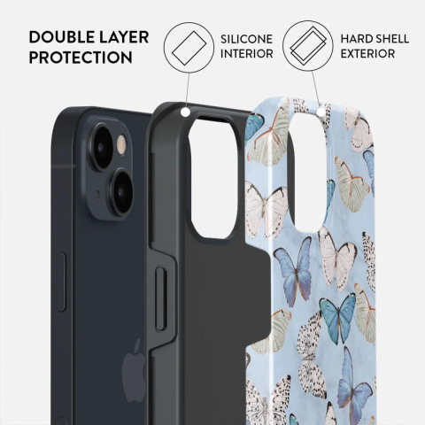 Laptop, Tablete & Telefoane - Burga Husa Dual Layer Give Me Butterflies iPhone 15