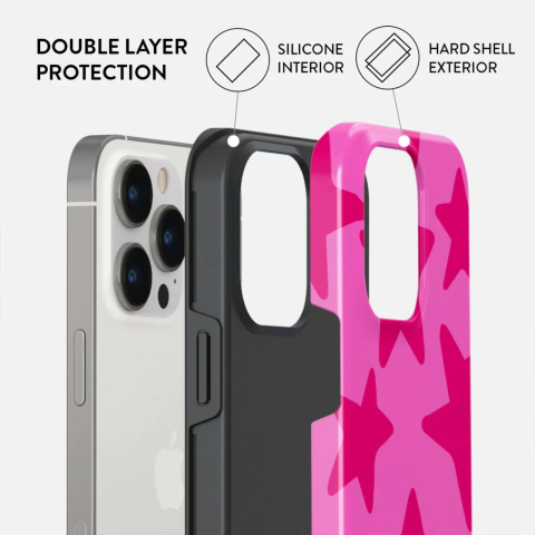 Laptop, Tablete & Telefoane - Burga Husa Dual Layer Let's Go Party iPhone 14 Pro Max