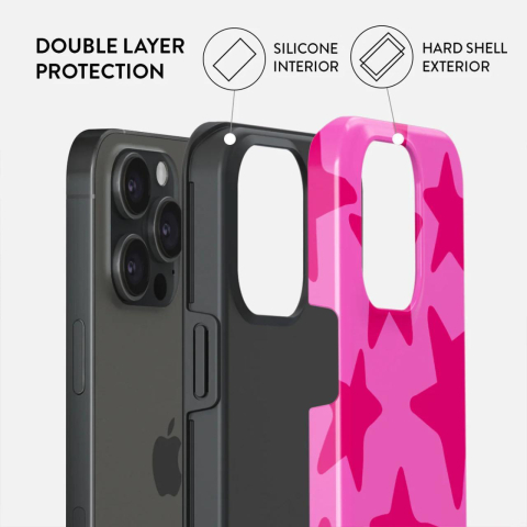 Laptop, Tablete & Telefoane - Burga Husa Dual Layer Let's Go Party iPhone 15 Pro Max