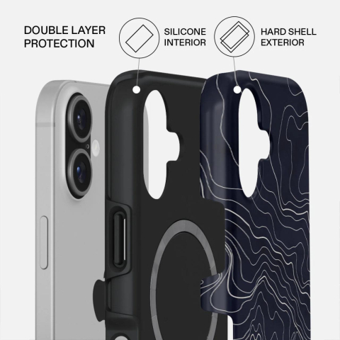 Laptop, Tablete & Telefoane - Burga Husa Dual Layer Magsafe Drifting Shores Line iPhone 17