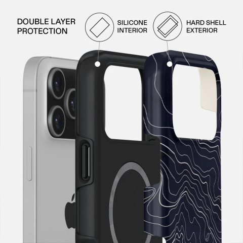 Laptop, Tablete & Telefoane - Burga Husa Dual Layer Magsafe Drifting Shores Line iPhone 17 Pro Max