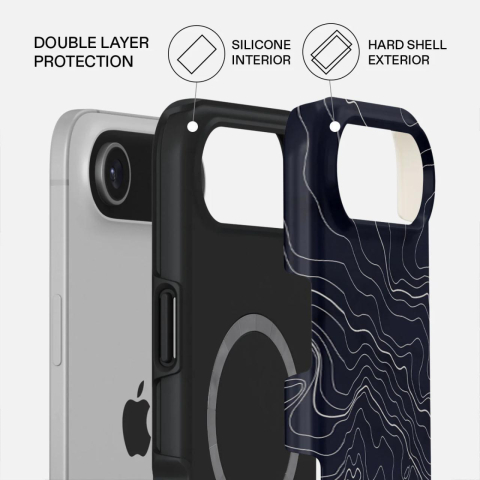 Laptop, Tablete & Telefoane - Burga Husa Dual Layer Magsafe Drifting Shores Line iPhone Air