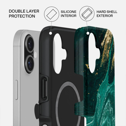 Laptop, Tablete & Telefoane - Burga Husa Dual Layer Magsafe Emerald Pool iPhone 17