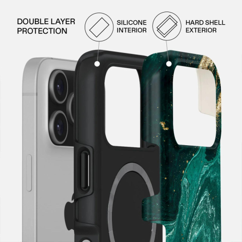 Laptop, Tablete & Telefoane - Burga Husa Dual Layer Magsafe Emerald Pool iPhone 17 Pro Max
