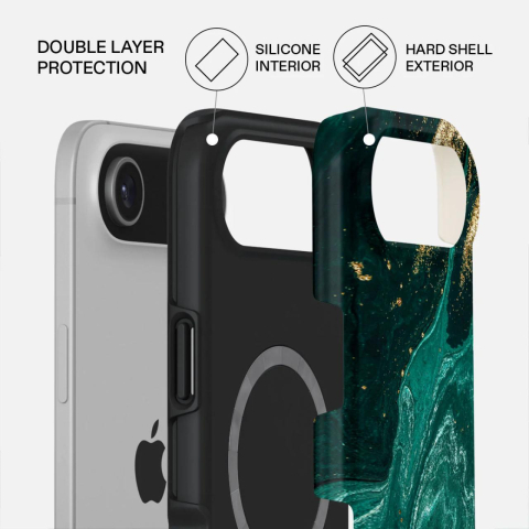 Laptop, Tablete & Telefoane - Burga Husa Dual Layer Magsafe Emerald Pool iPhone Air