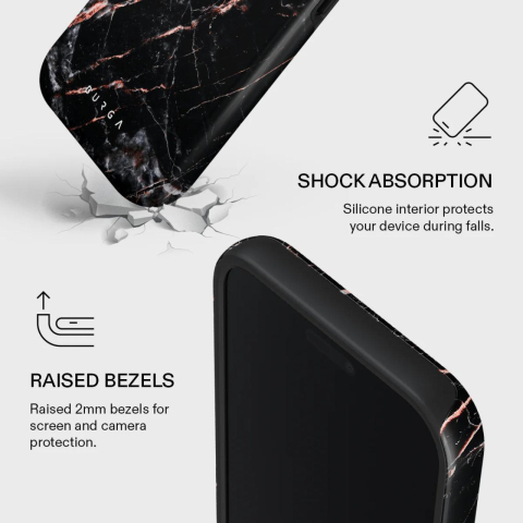 Burga Husa Dual Layer Magsafe Rose Gold Marble iPhone Air [2]