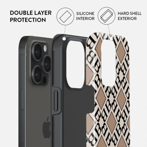 Laptop, Tablete & Telefoane - Burga Husa Dual Layer Monogram iPhone 15 Pro