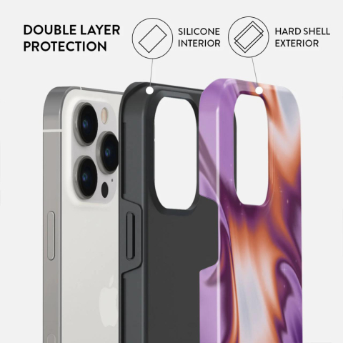 Laptop, Tablete & Telefoane - Burga Husa Dual Layer Nebula iPhone 14 Pro Max